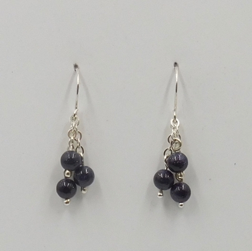 Click to view detail for DKC-2001 Earrings, Blue Goldstone $60